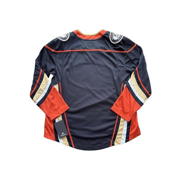 Fanatics NHL Anaheim Ducks Breakaway Black Orange Home Jersey Men’s Size Medium - Picture 5 of 5